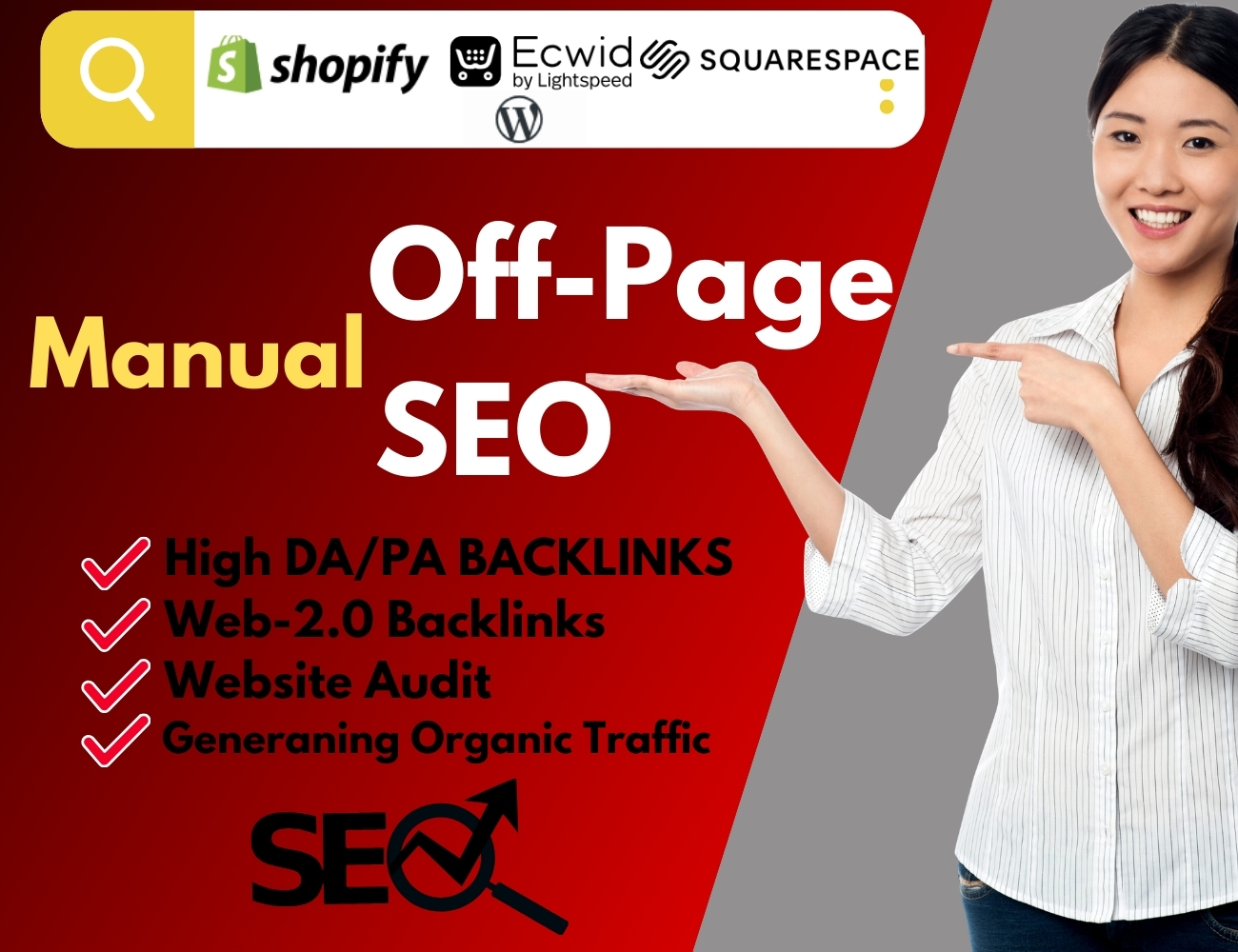 I will do off-page SEO to your website.
