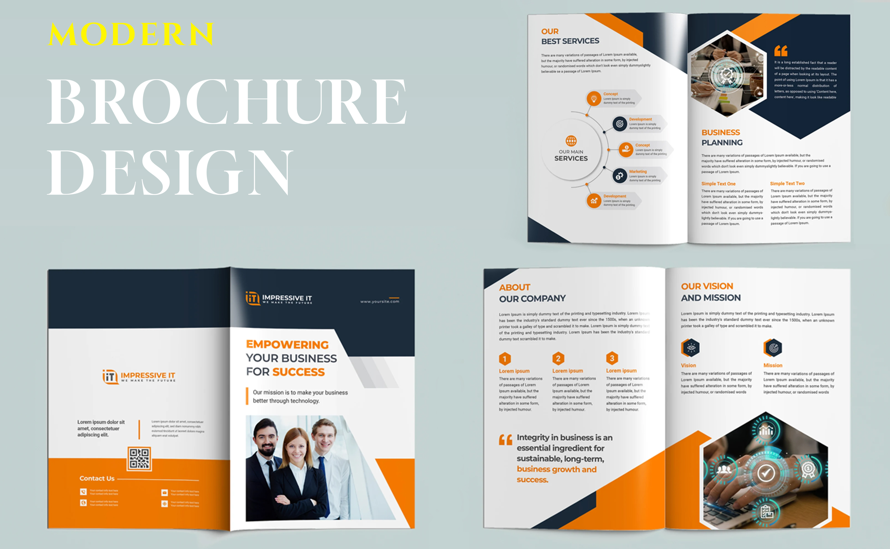 I will design modern bifold & trifold brochure