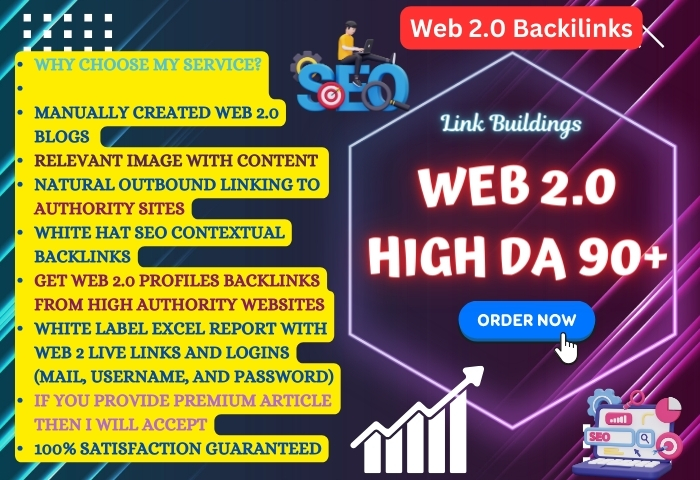 I will create high authority web 2.0 backlinks manual...