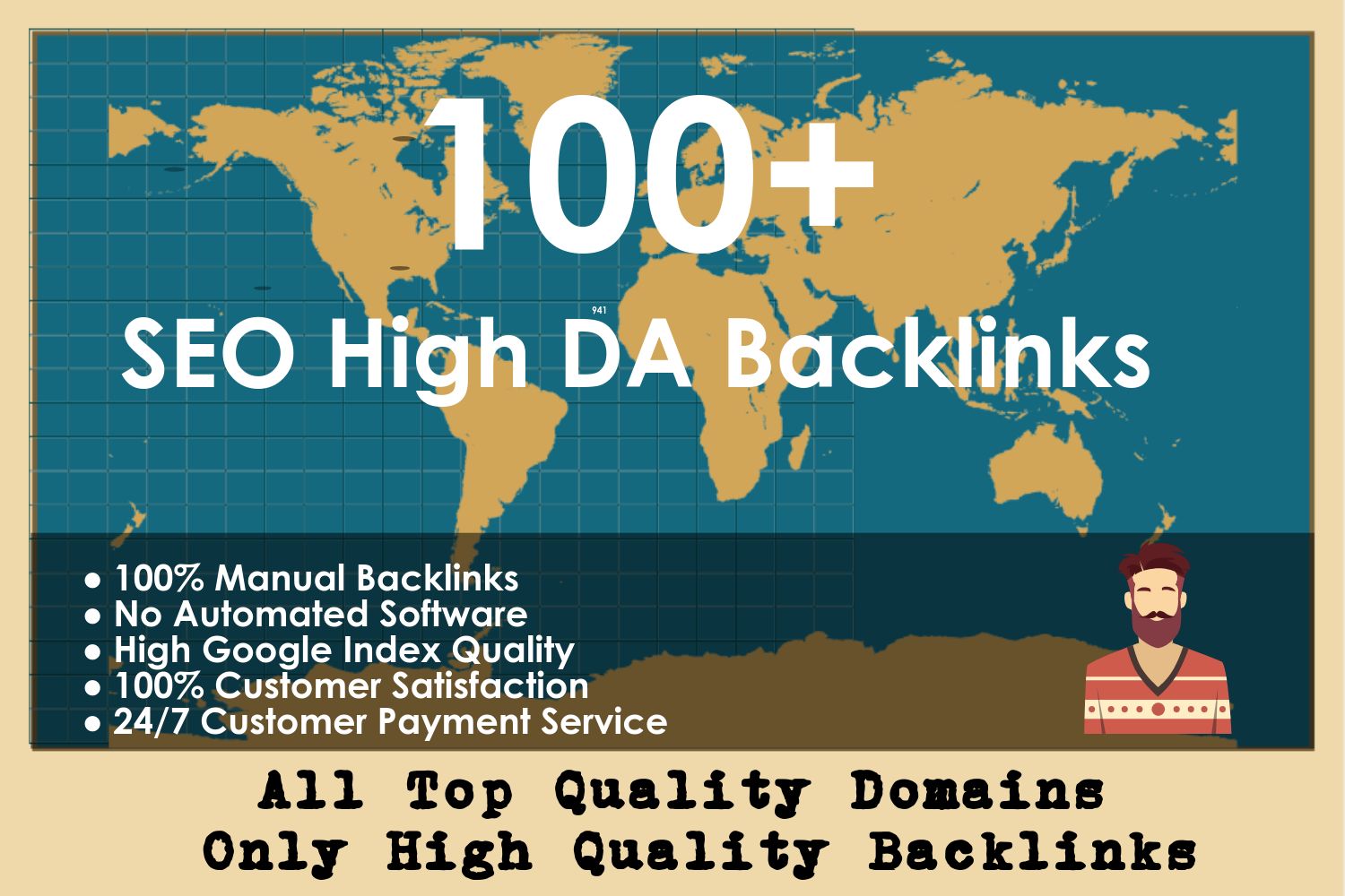 Create High-Quality 100+ Seo BackLinks Manual Permane...