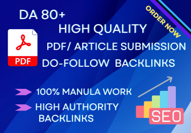 I will do 100 pdf submission backlinks high authority...