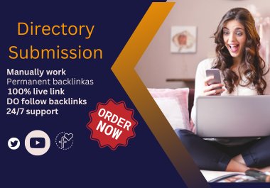 I will 50 Directory submission backlinks on high auth...