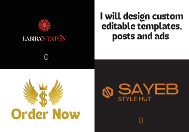 I will create any logo, social media posts design usi...
