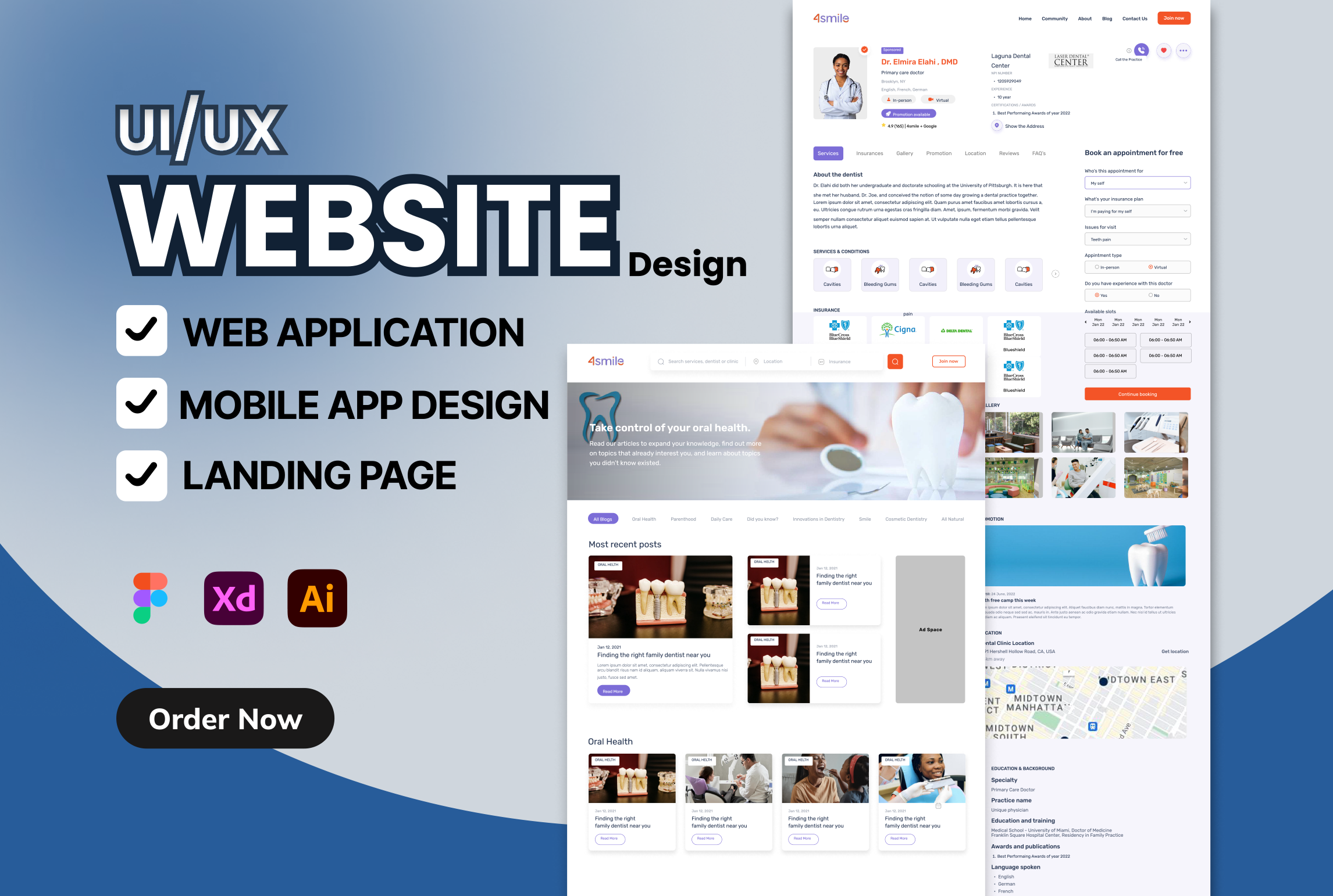 I will create website design on figma and UI UX mocku...