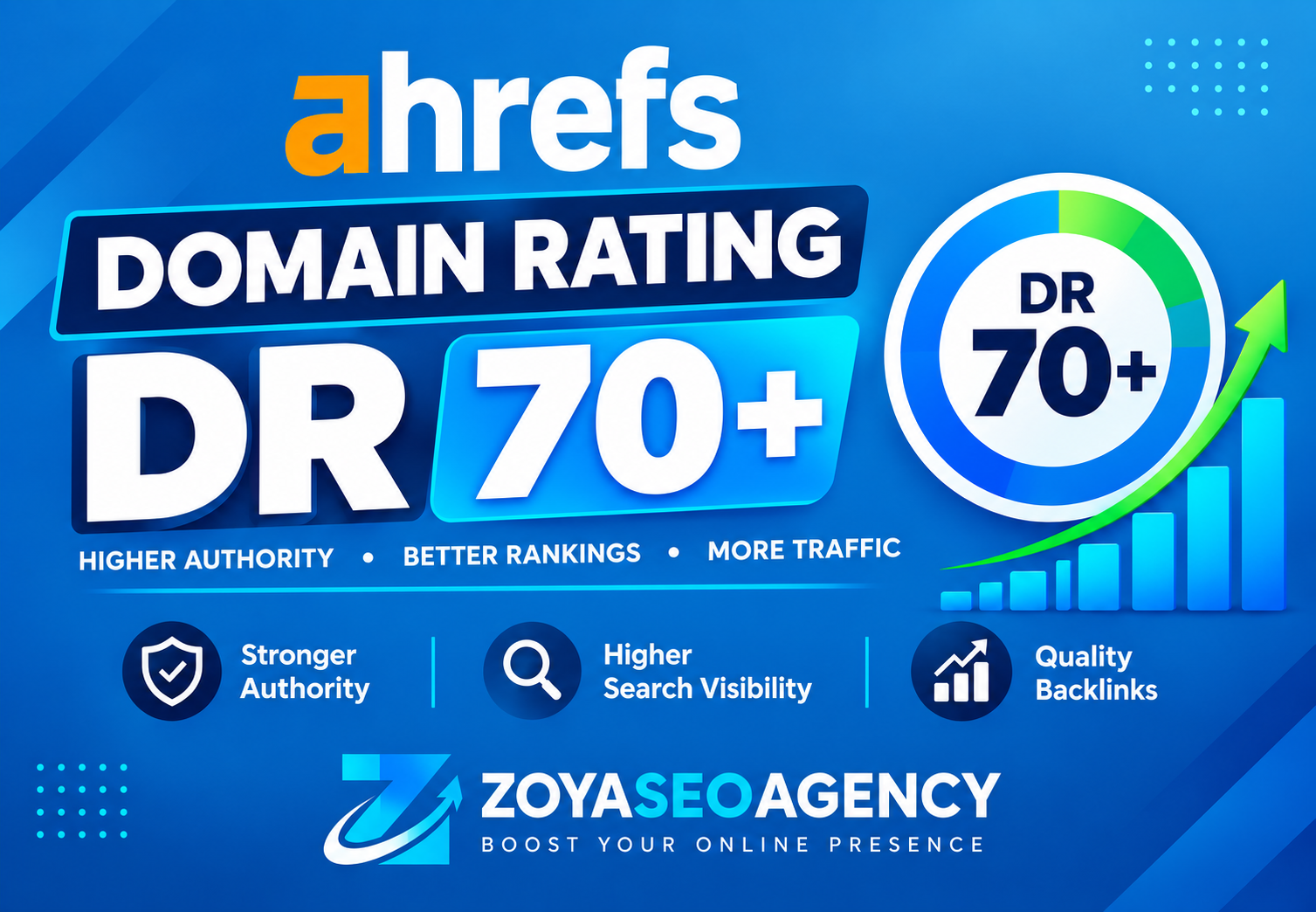 You Will Get DR Domain Rating 70 plus With Quality Se...