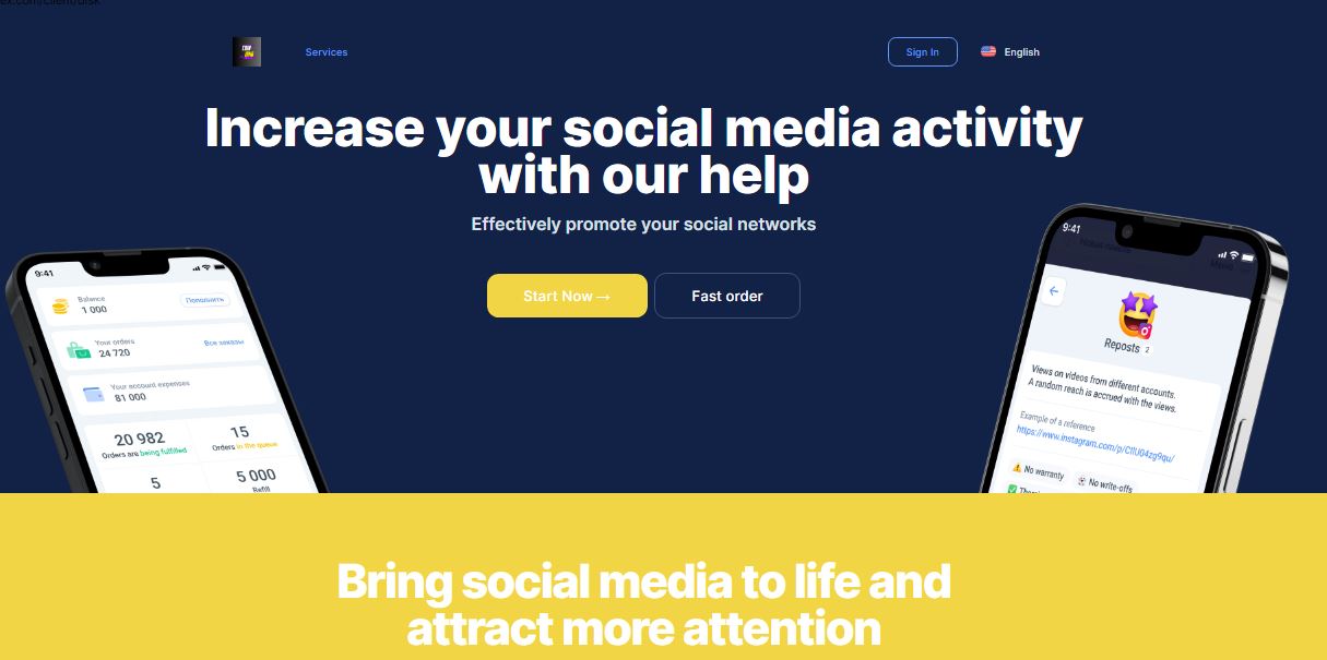Digital Services Offer platfom wesites landing page