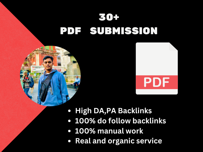 I will do PDF Submission Manual work with high PA, DA...