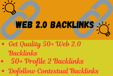 I will create 50+ Web2.0 50+ profile tier 2 backlinks...