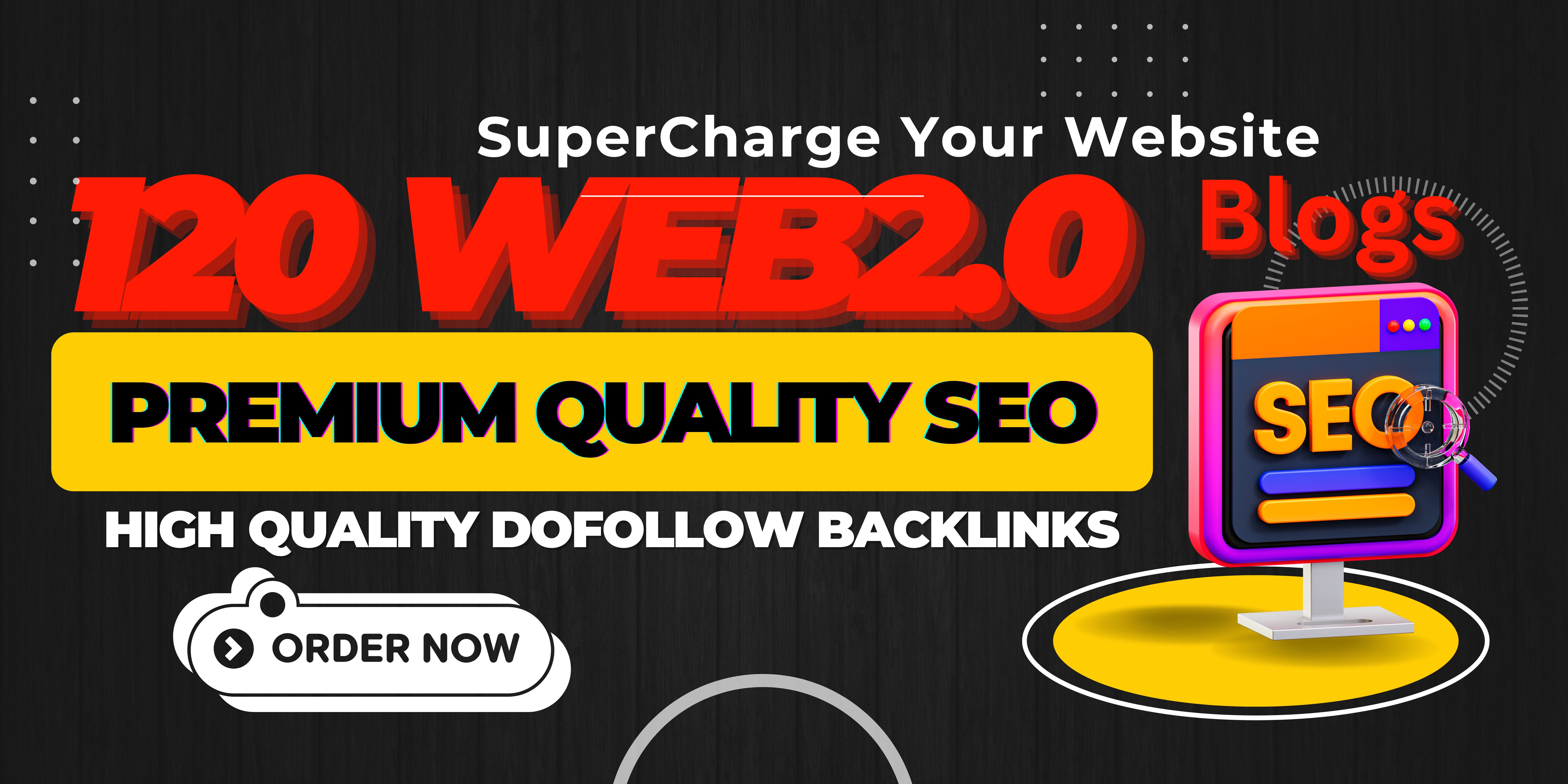 Supercharge your website with 120 HIGH DA WEB2.0 prem...