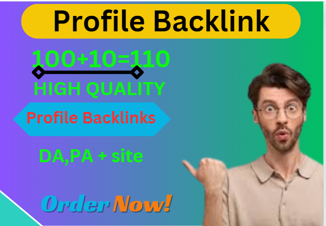 I will 100 manual high quality SEO profile backlinks ...