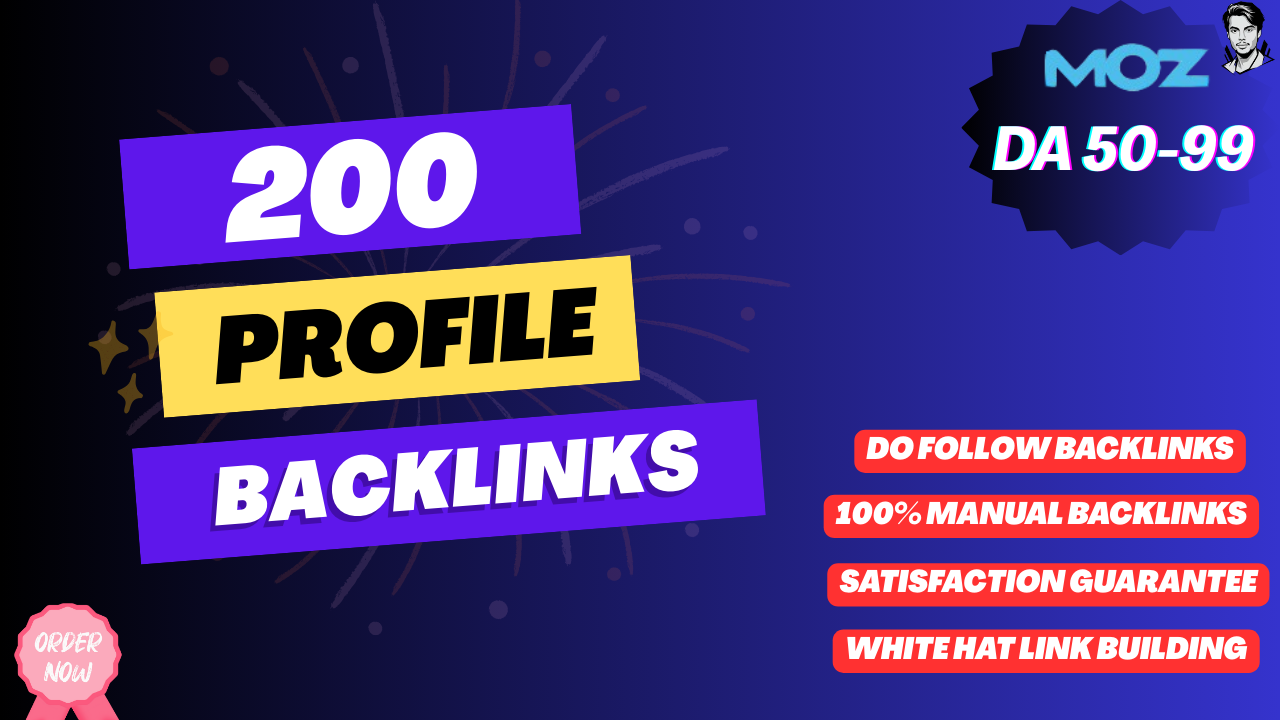 I will provide 200 Powerful Profile Backlinks and hig...