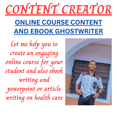 i will create online course content, rebrand ebook a...