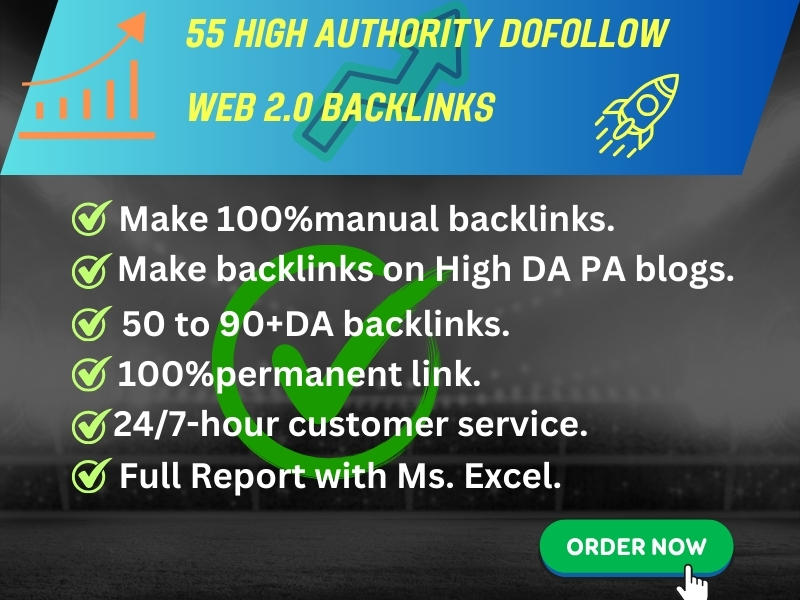 Ranking For your website will build 55 high authority...