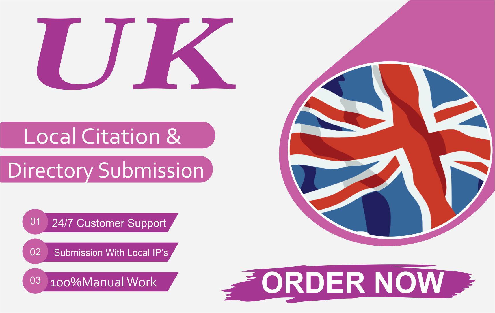I will create 100 UK live local SEO citations and bus...