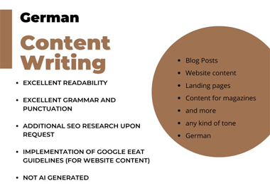 I will write your blog post, article or website cont...