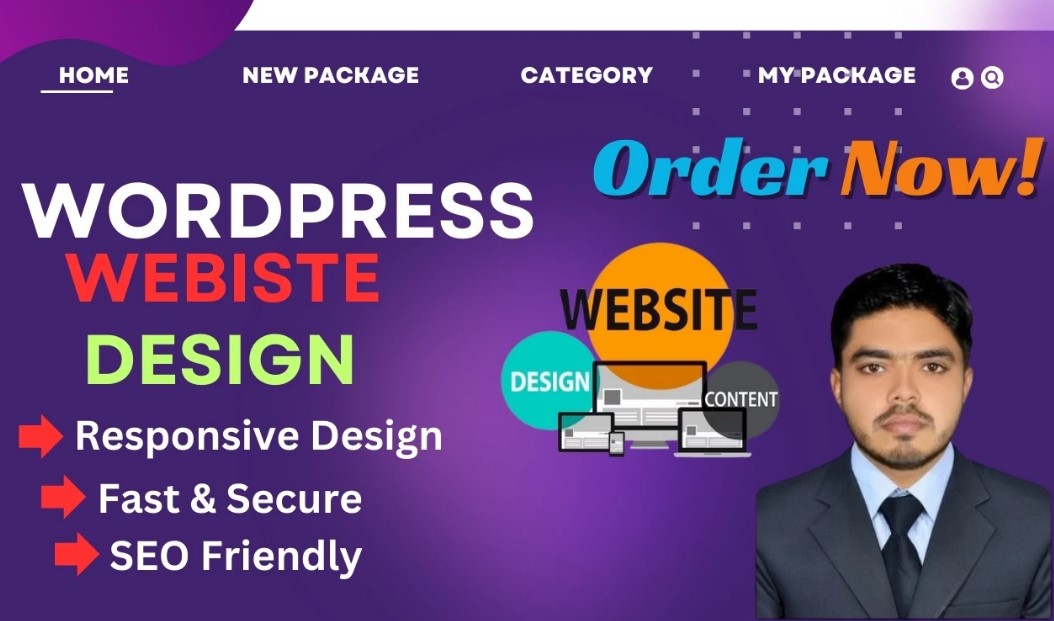 I will do responsive wordpress webiste design for blo...