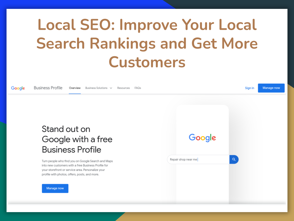 You will get Local SEO Improve Your Local Search Rank...