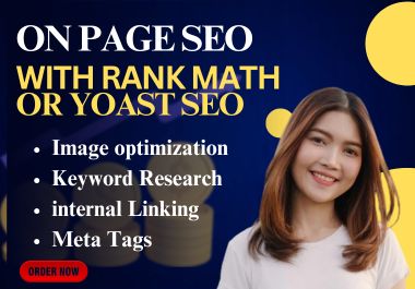 I will do website on page SEO and service of WordPres...