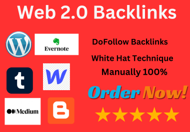 I will create 50 Web 2.0 do-follow backlinks with hig...
