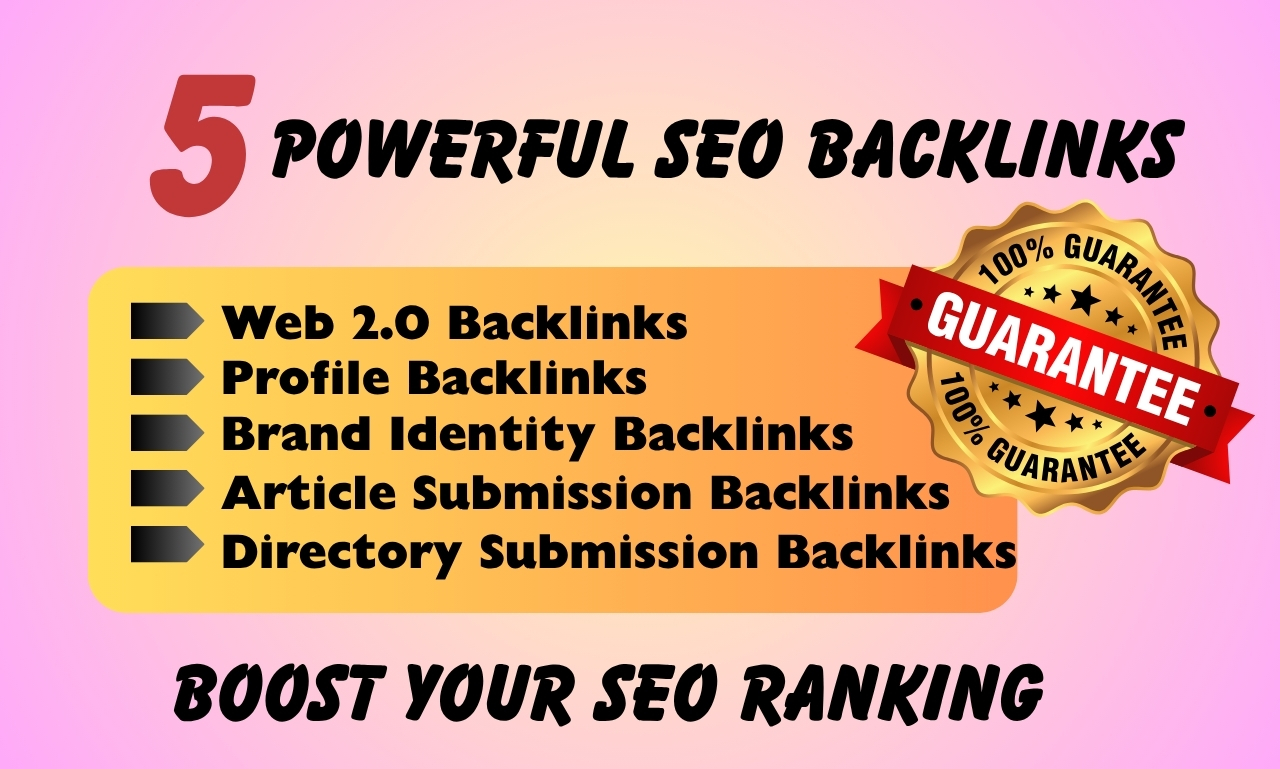 I will Create 150 Powerful Backlinks Using 5 Proven S...