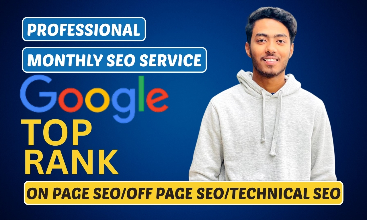 I will do monthly SEO service for your website Google...