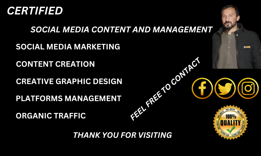 I will provide social media content and management se...