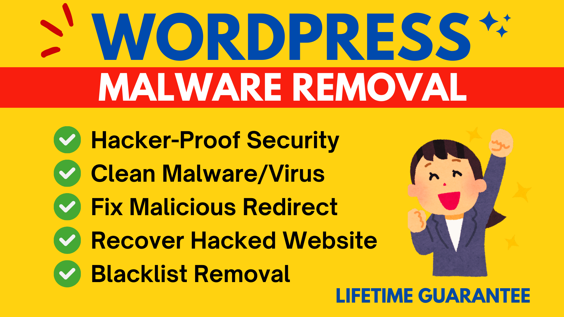 I will wordpress malware removal, remove malware, v...