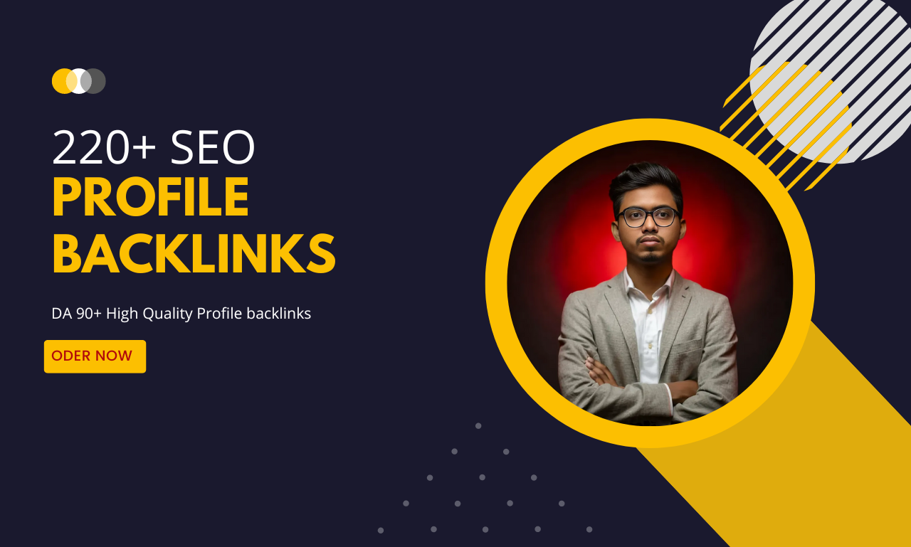 I will generate 220 SEO profile backlinks manually us...