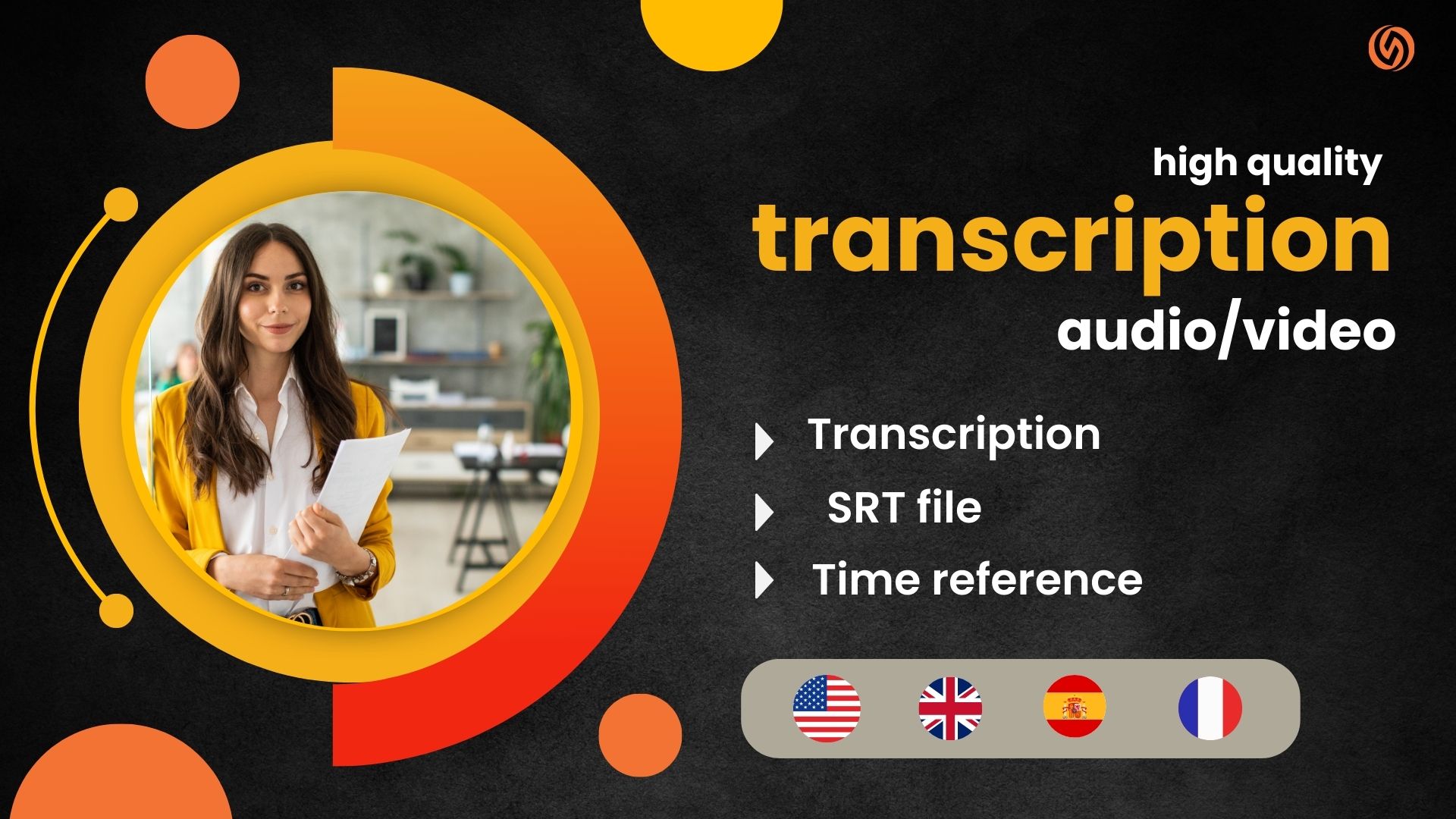 You will get quality transcription of your audio/vide...
