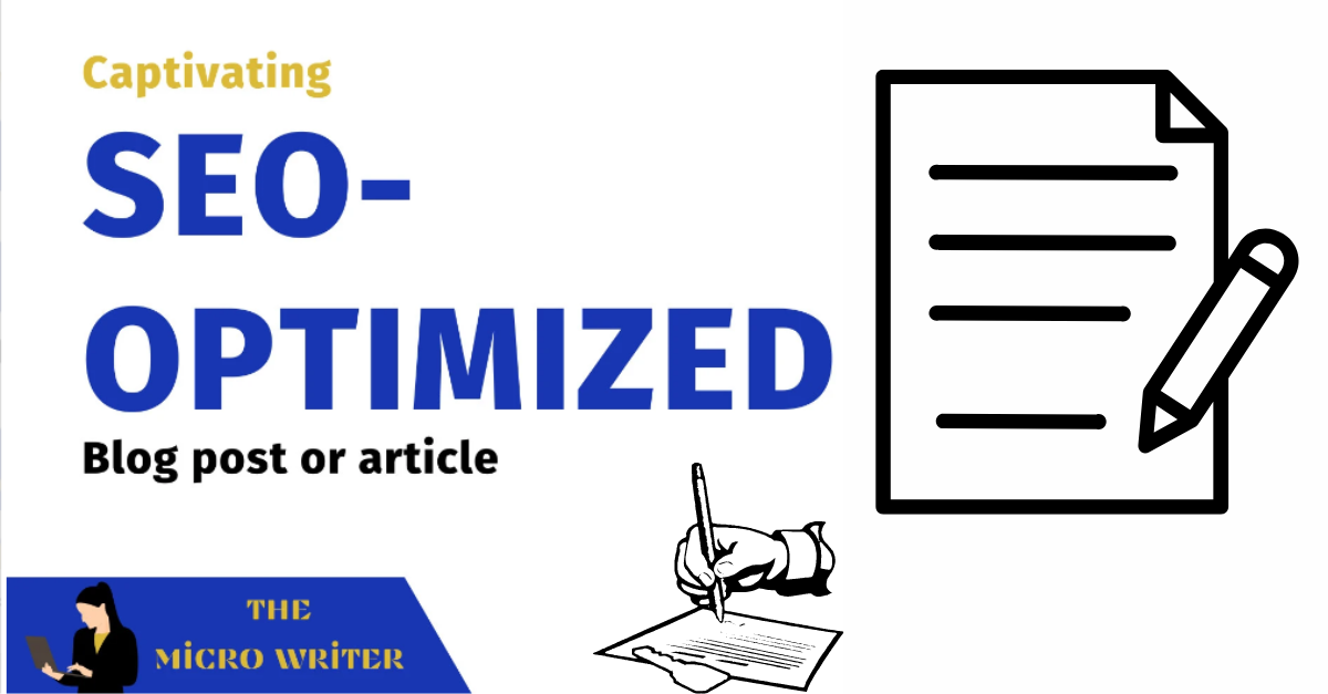 I will write a captivating and SEO optimized article ...