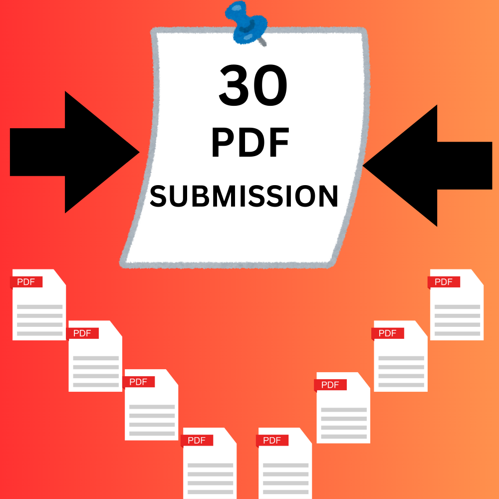 I will do PDF submission manually on 30 high DA docum...