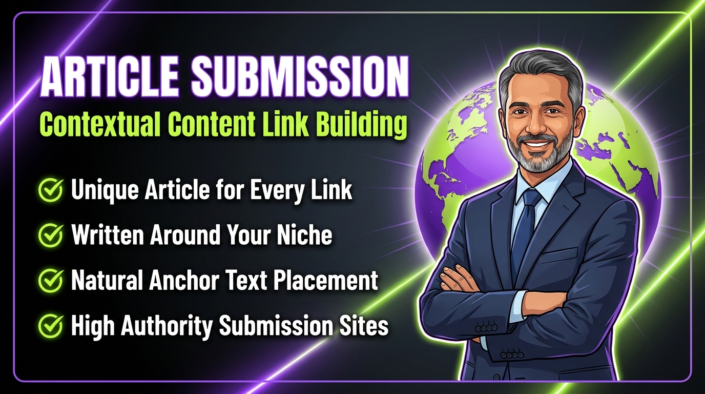 Placement of 5 Dofollow article submission backlinks ...