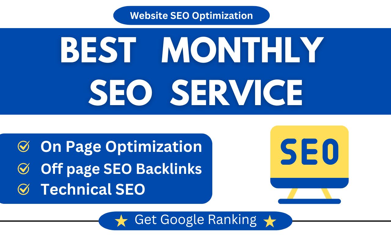 Comprehensive Monthly SEO Service Package for Top Goo...