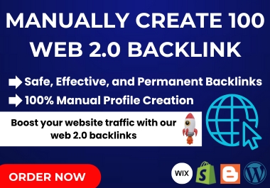 I will do 100 high quality web 2.0 backlinks for orga...