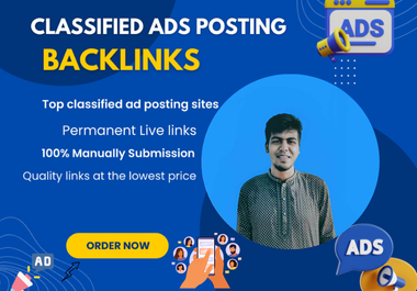 I will build 50+ post classified ads on worldwide Top...