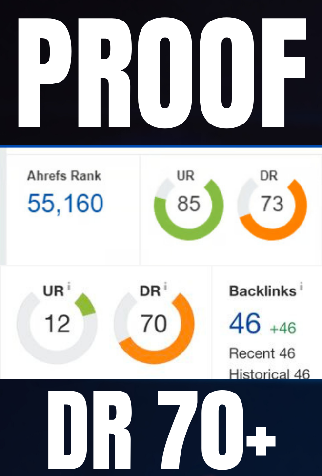 I will boost your DR to 70+ and enhance your Google r...
