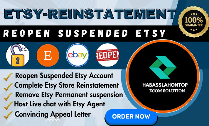 I will do etsy reinstatement, reopen your suspension...