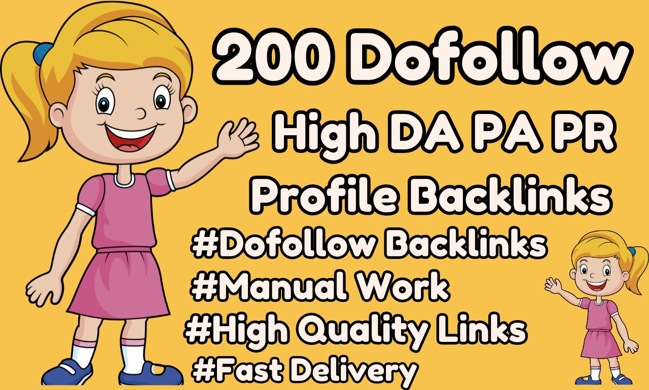 I will create 200 high da pa pr profile backlinks man...