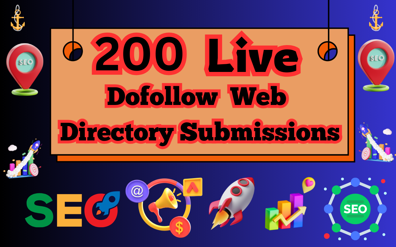 200 Live Dofollow Web Directory Submissions For SEO B...