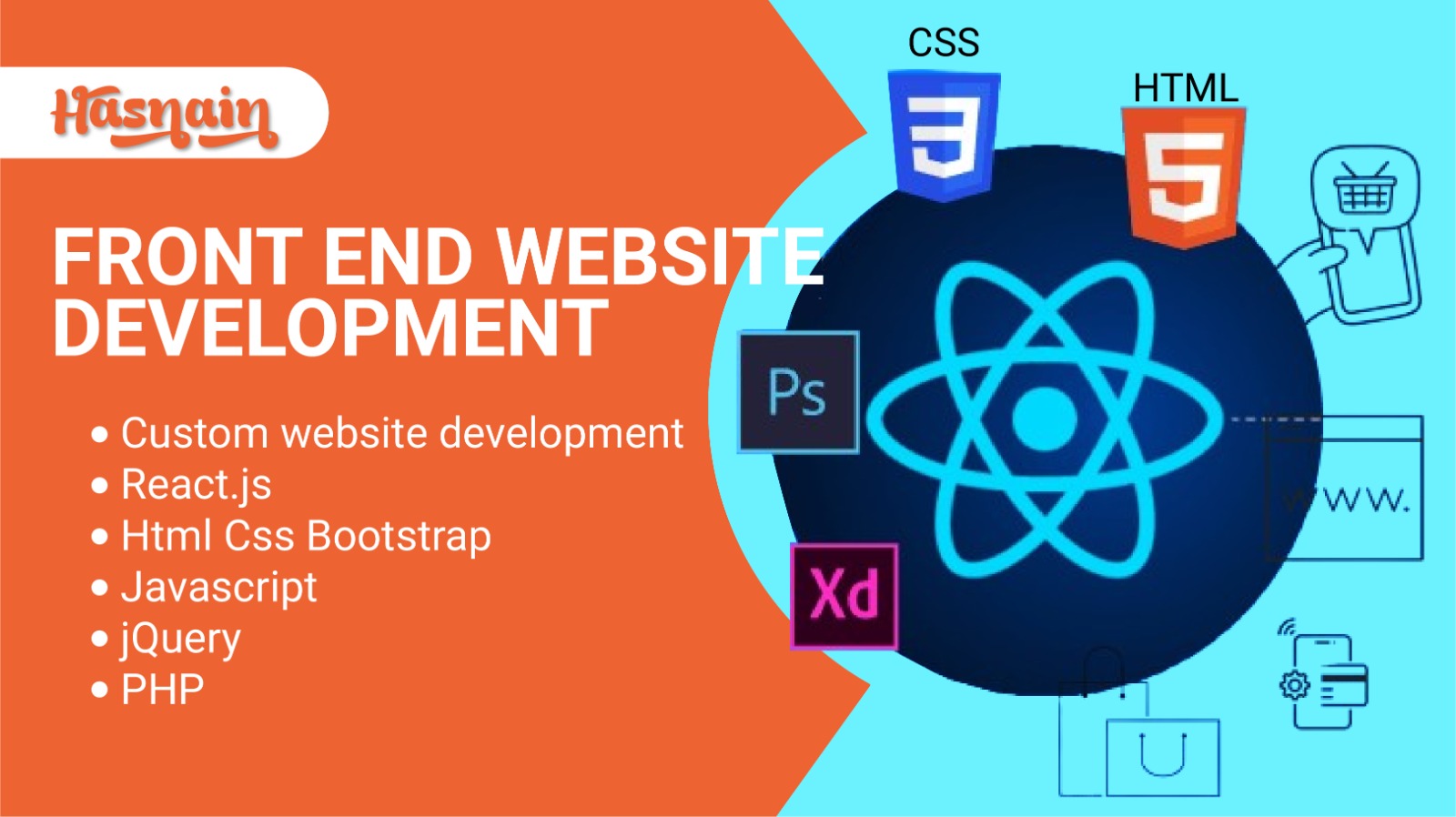 I will be your Frontend developer React Js. Html. Css...