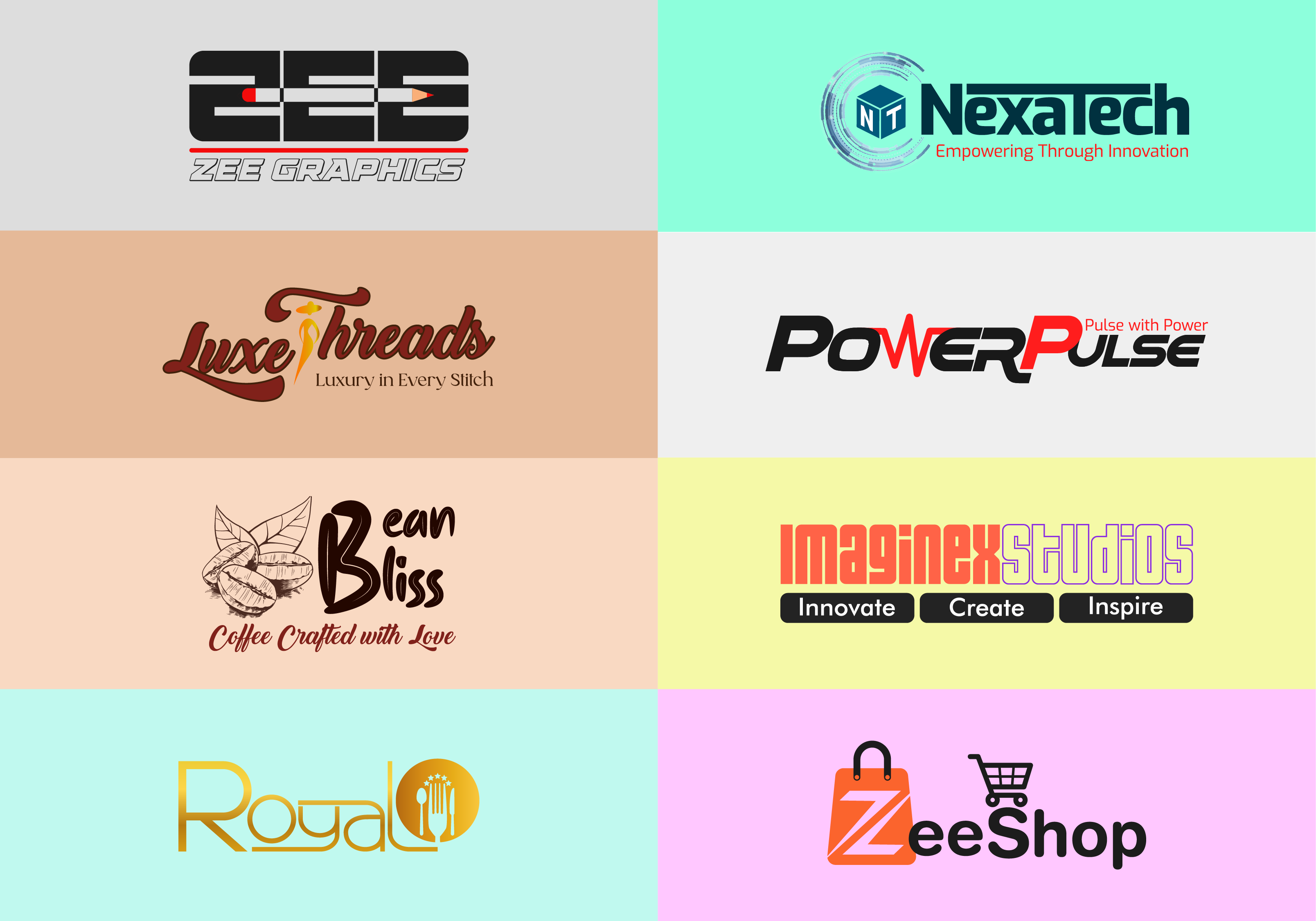 I will design Typographic Abstract logo for you in 2 ...