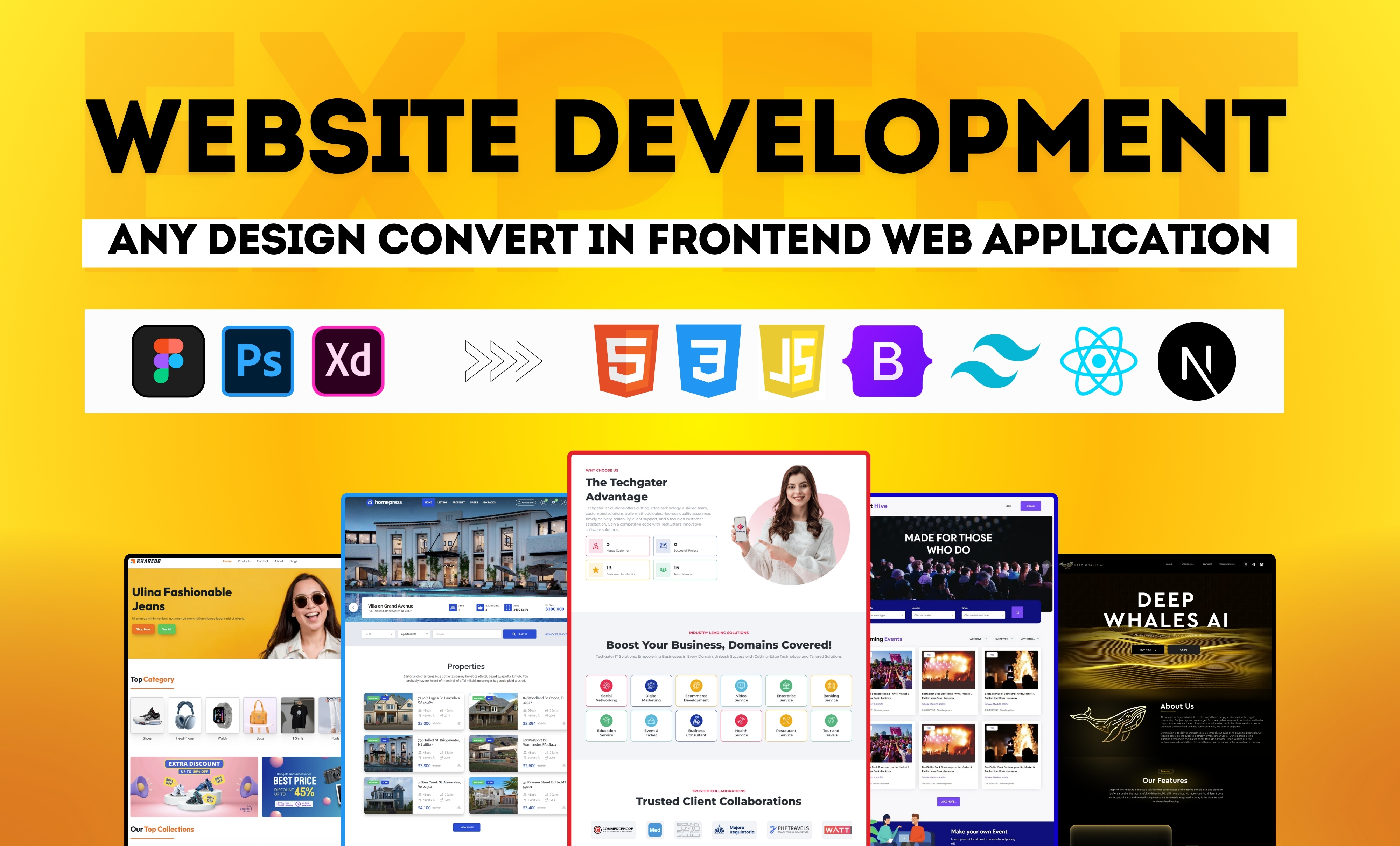 I will do frontend website, figma conversion, UI UX...