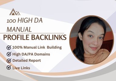 I will create 100 manual SEO profile backlinks from h...