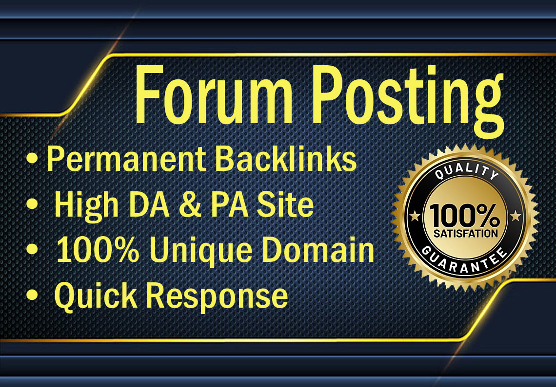 I will do Forum Posting backlinks for your website ra...