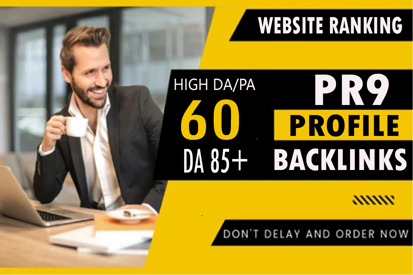 I will submit 60 pr9 backlink with DA-85+ Do follow s...