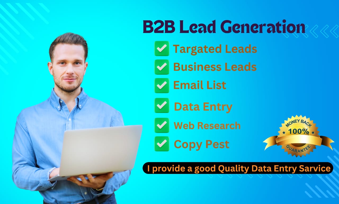 I will do B2B Lead Generation and Data Entry related ...