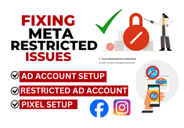 You will get fix meta ads restrictions, ad account i...