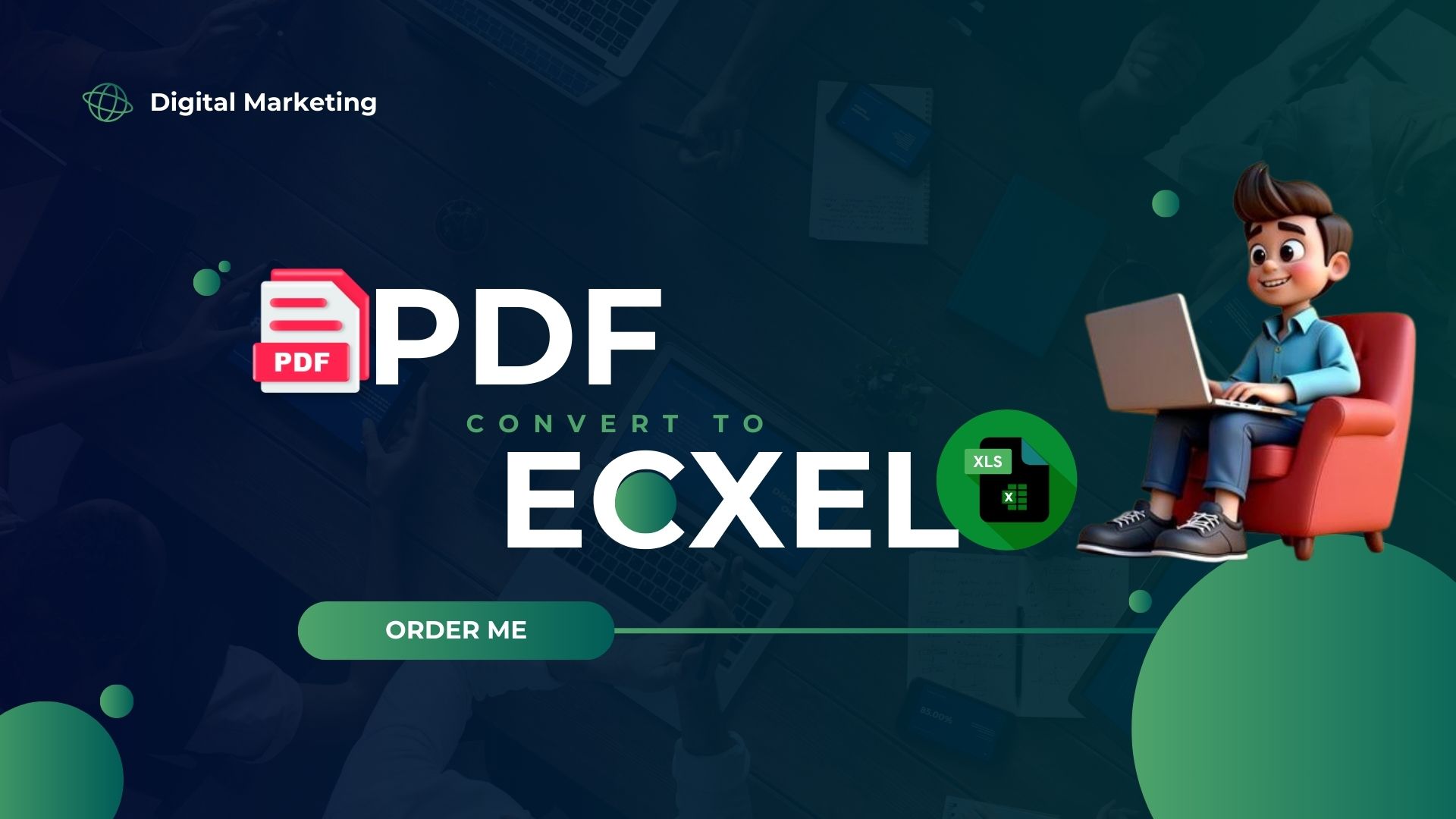 I will accurately convert PDFs to Excel with Manual d...
