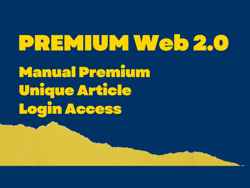 100 Manual PREMIUM Web 2.0 links Publish unique artic...