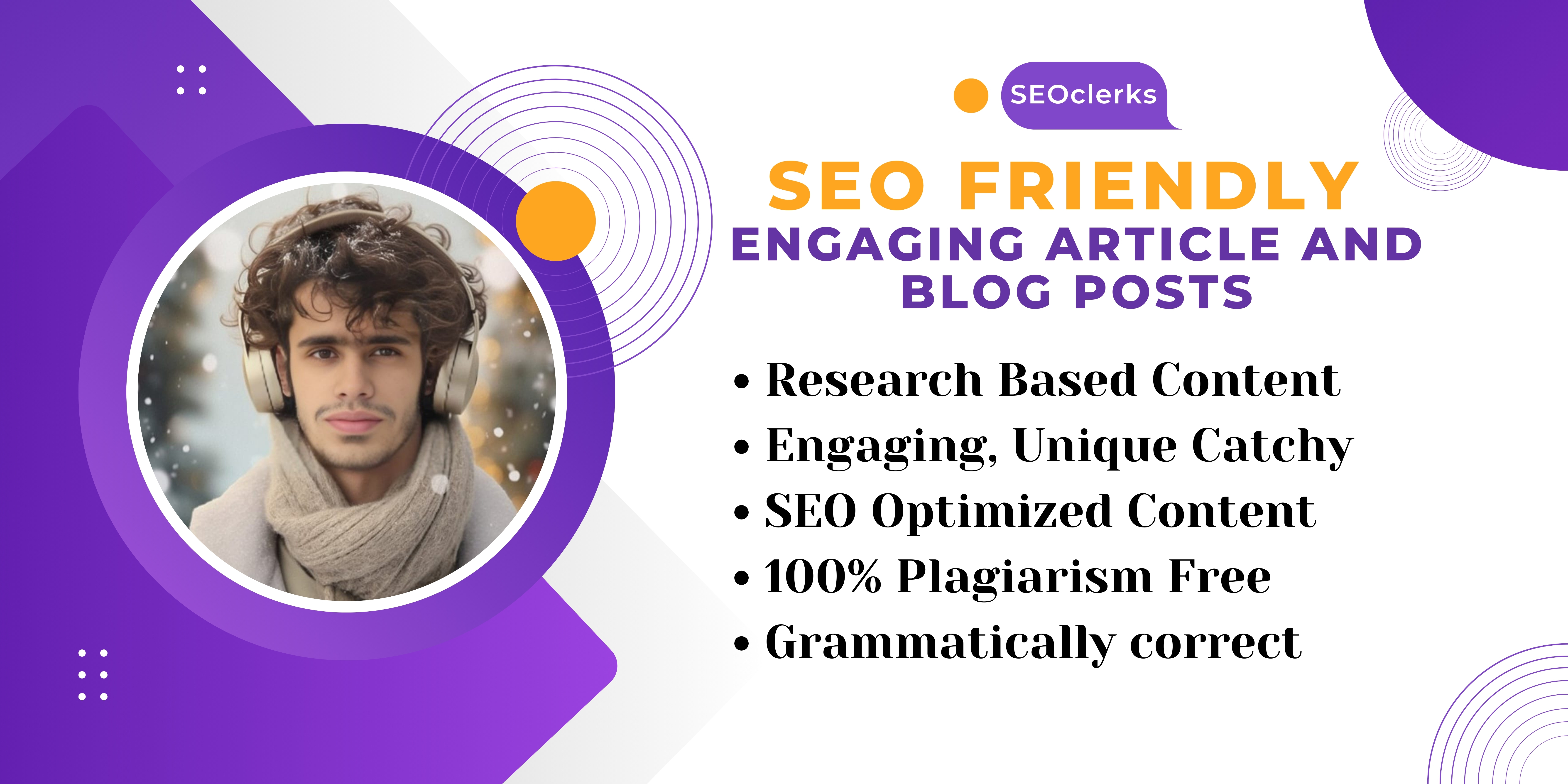 I Will Write SEO Friendly Engaging Article And Blog P...